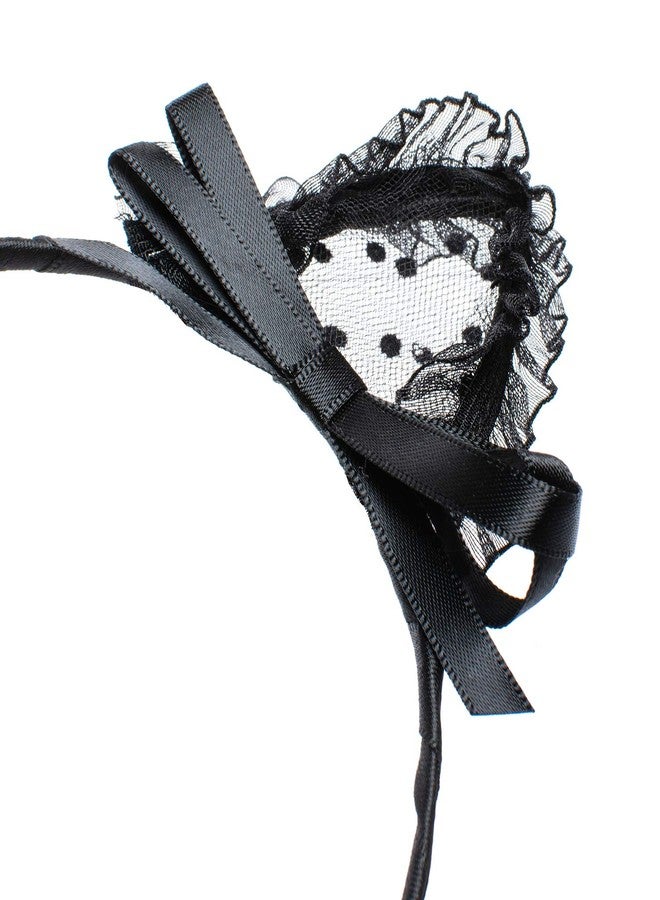 Elibelle Sweet Lace Cat Ears Masquerade Party Cosplay Fashion Headband for Women Girls(black) - Image 4
